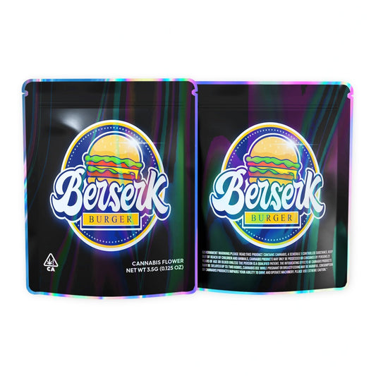 Beiserk Burger Mylar Bags 3.5 Grams