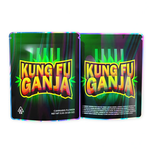 Kung Fu Ganja Mylar Bags 3.5 Grams