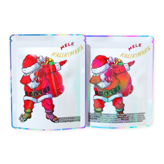 Mele Kalikimaka Mylar Bags 3.5 Grams