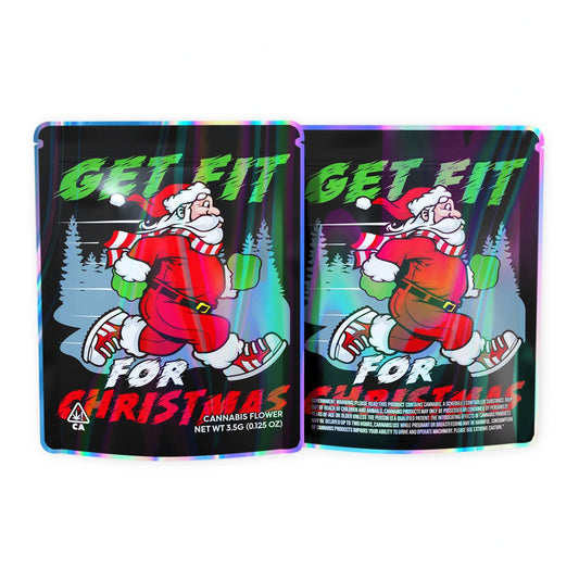 Get Fit For Christmas Mylar Bags 3.5 Grams