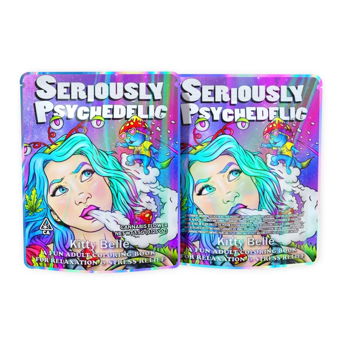 Seriously Psychedelic Mylar Bags 3.5 Grams