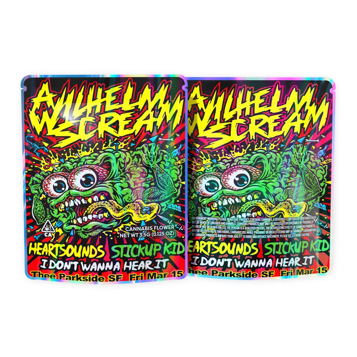 Wilhelm Scream Mylar Bags 3.5 Grams