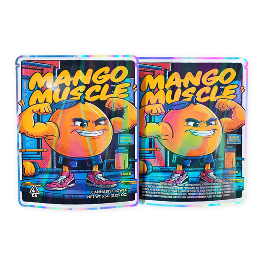 Mango Muscle Mylar Bags 3.5 Grams