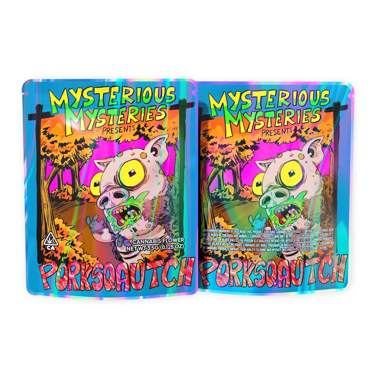 Mysterious Mysteries Porksqautch Mylar Bags 3.5 Grams