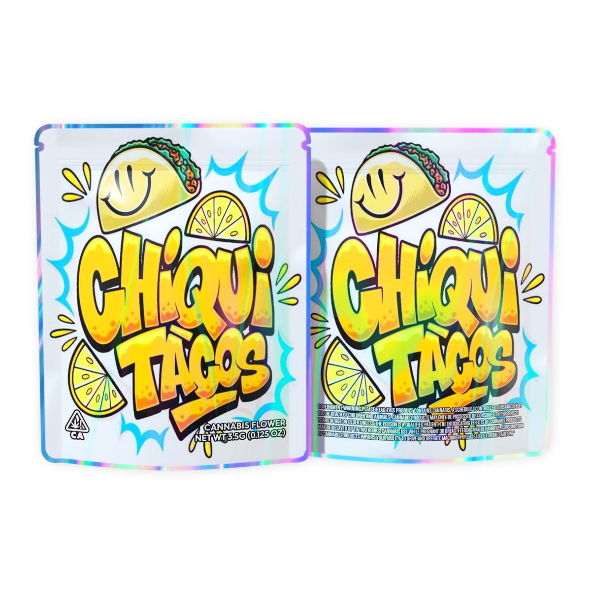 Chiqui Tacos Mylar Bags 3.5 Grams