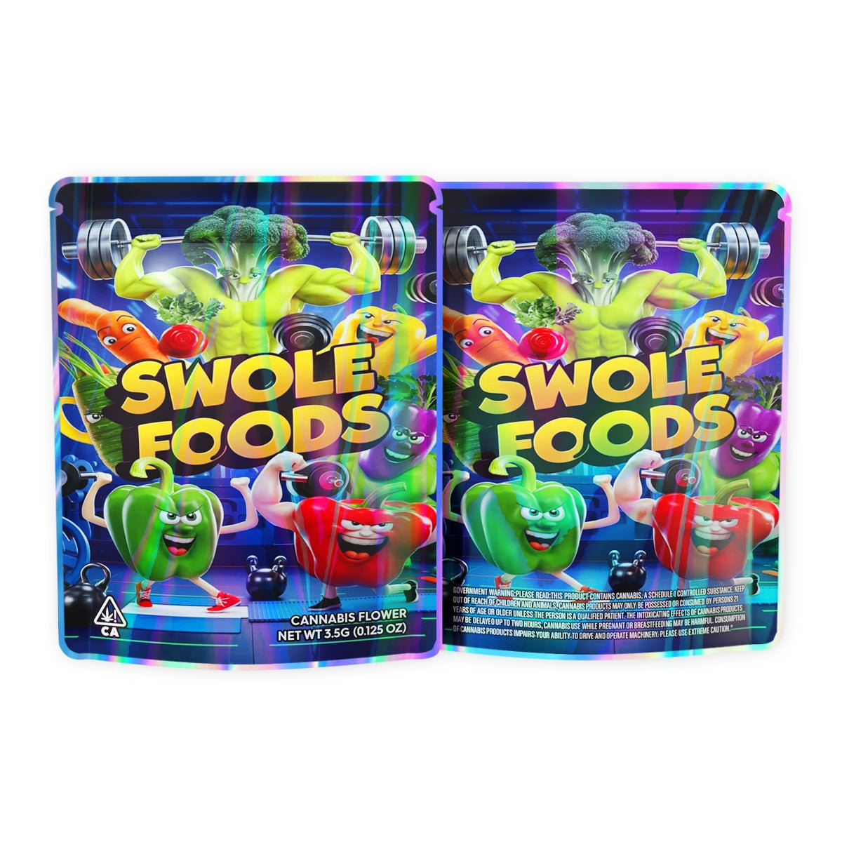 Swole Foods Mylar Bags 3.5 Grams