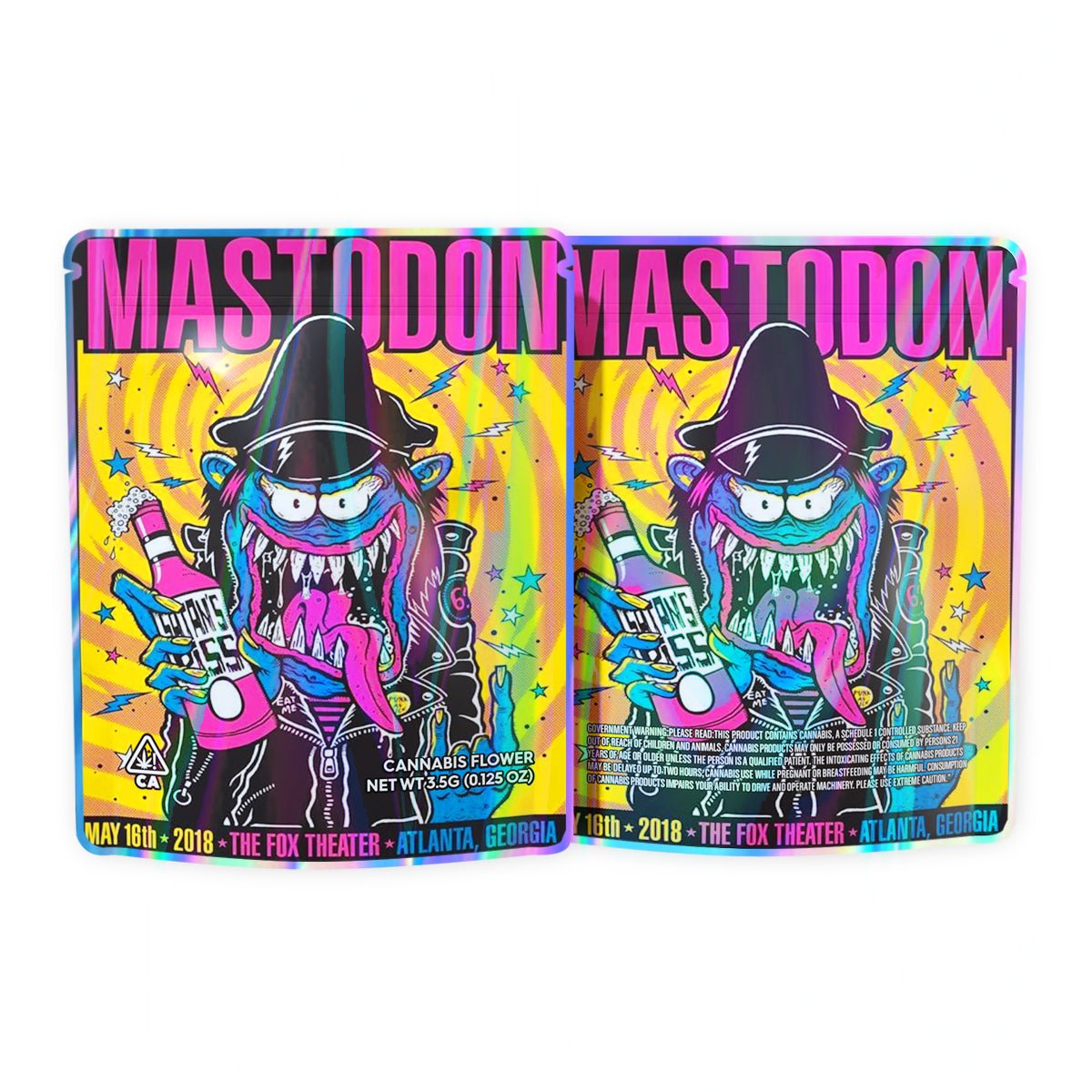 Mastodon Mylar Bags 3.5 Grams