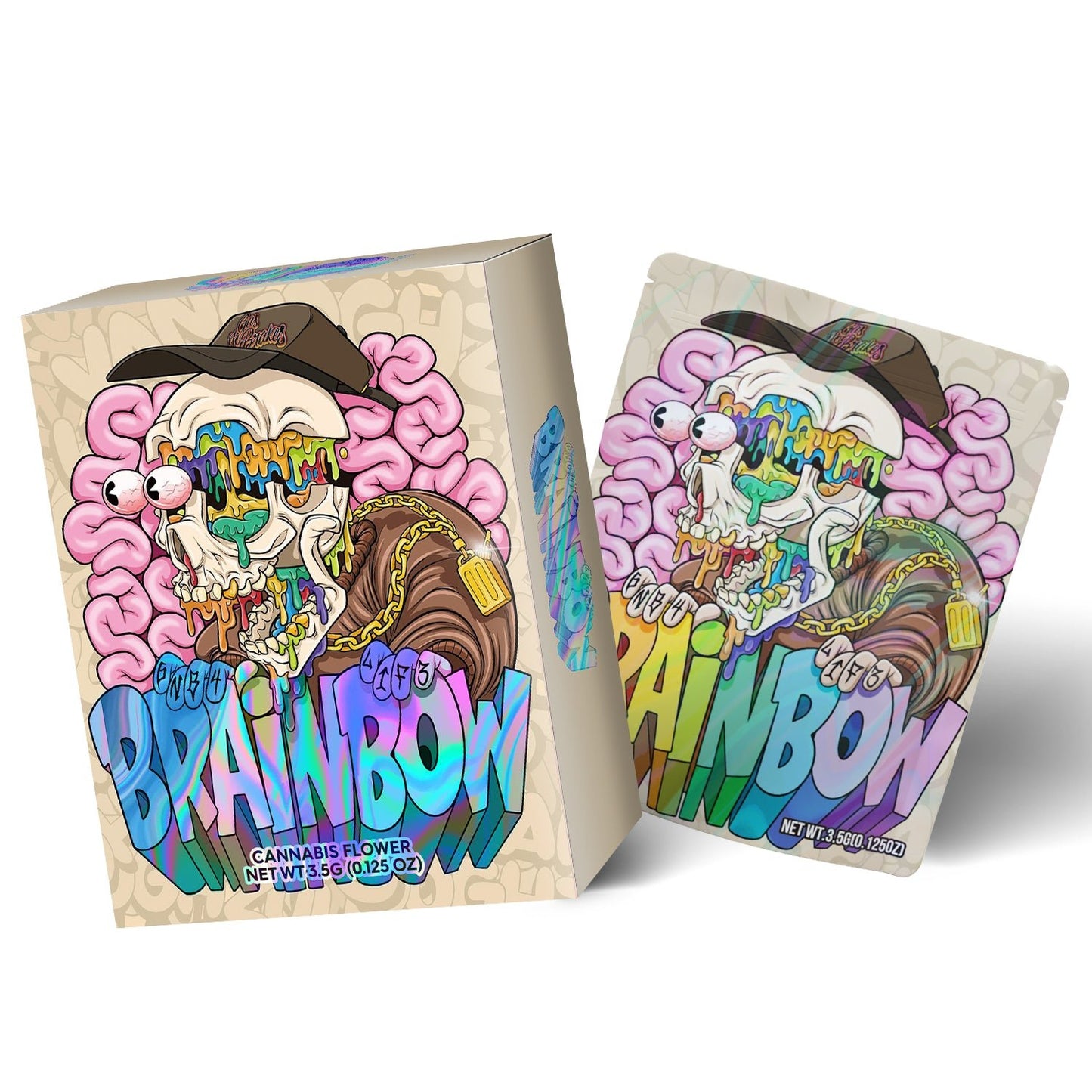 Brainbow 3.5g Mylar Bag with BOX