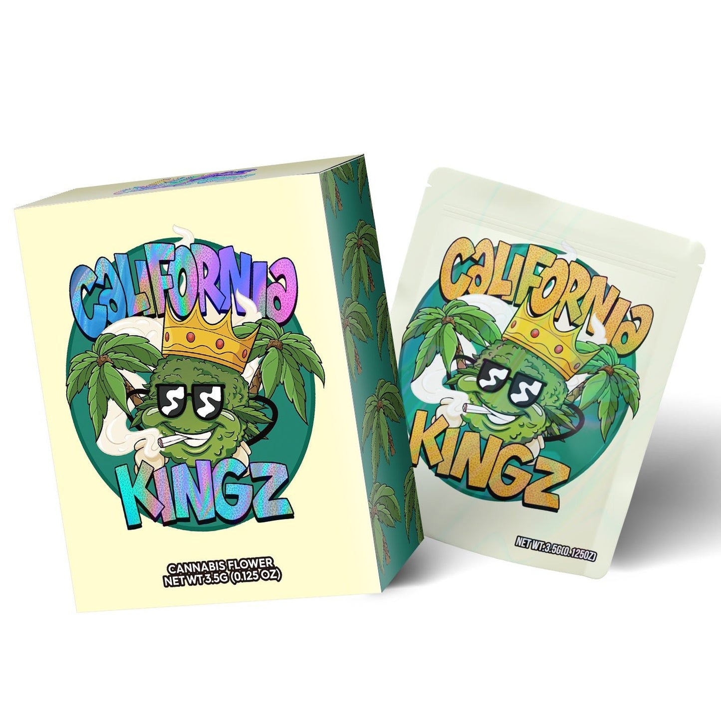 California Kingz 3.5g Mylar Bag with BOX