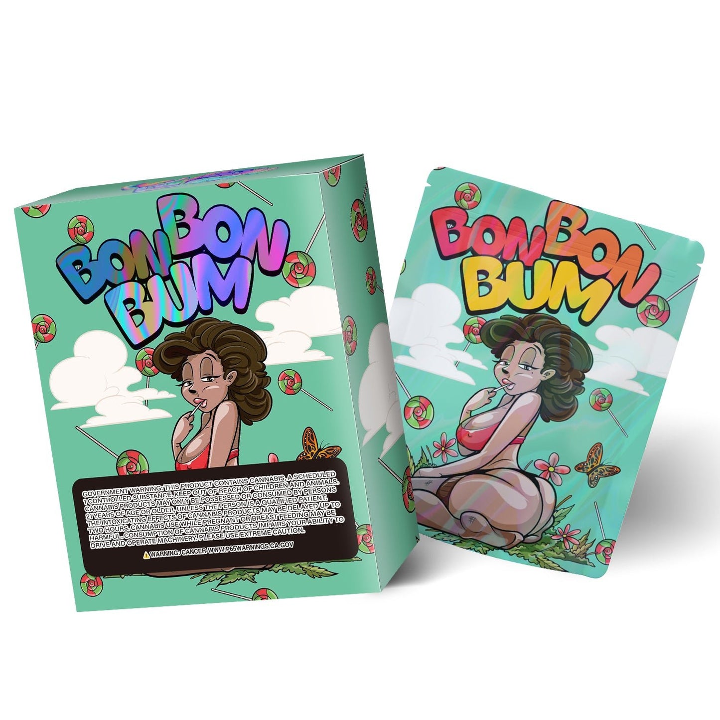 Bon Bon Bum 3.5g Mylar Bag with BOX