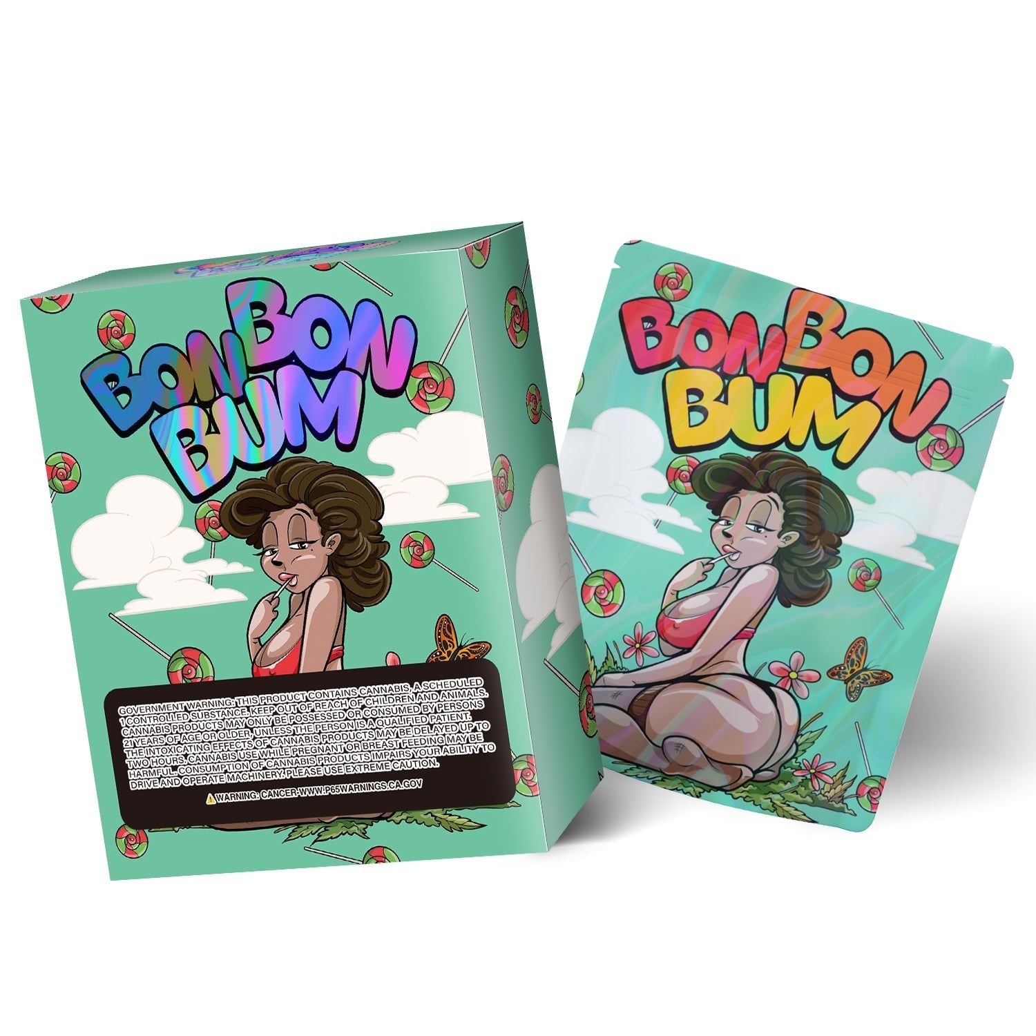 Bon Bon Bum 3.5g Mylar Bag with BOX