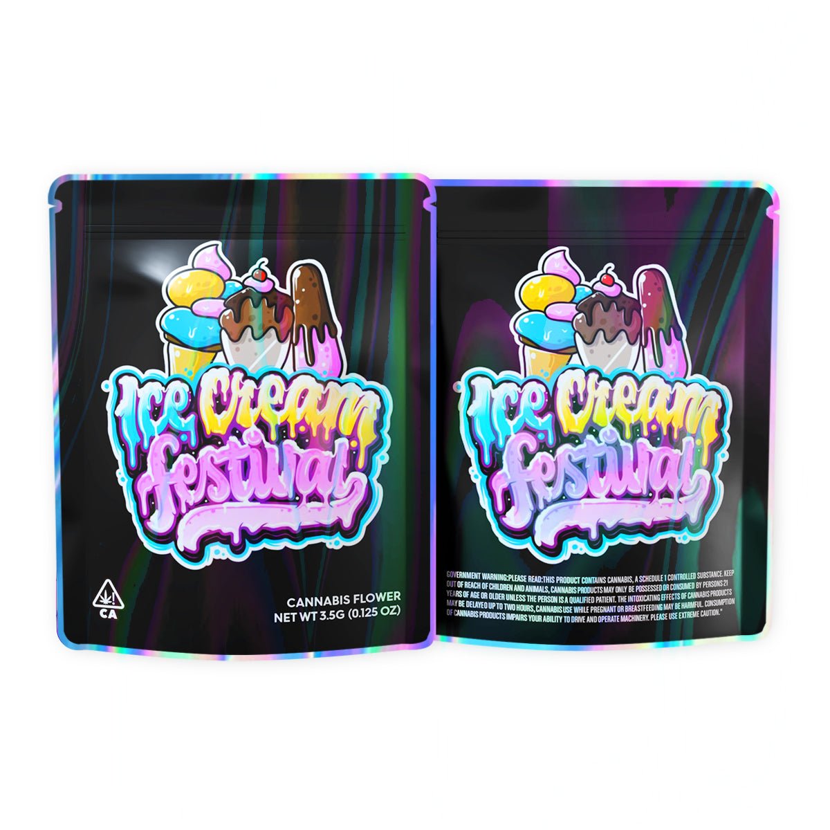 Ice Cream Festival Mylar Bags 3.5 Grams