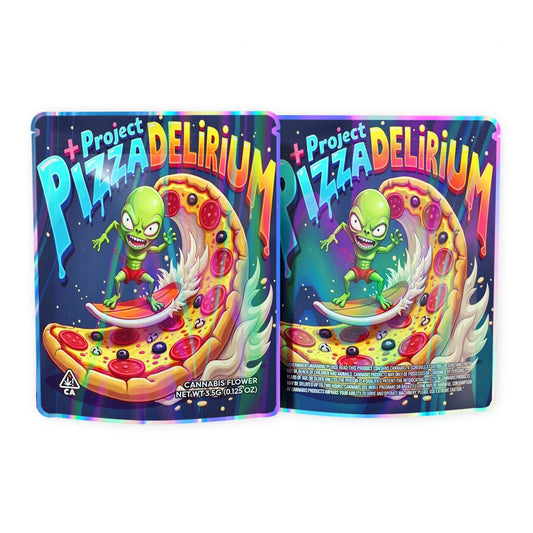 Pizza Delirium Mylar Bags 3.5 Grams