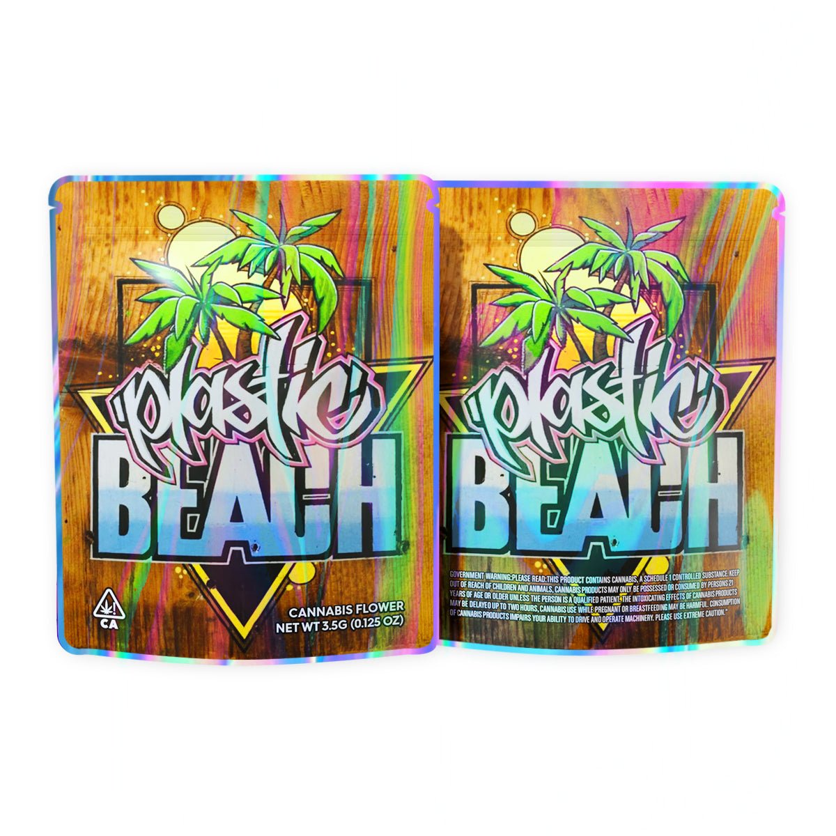 Plastic Beach Mylar Bags 3.5 Grams