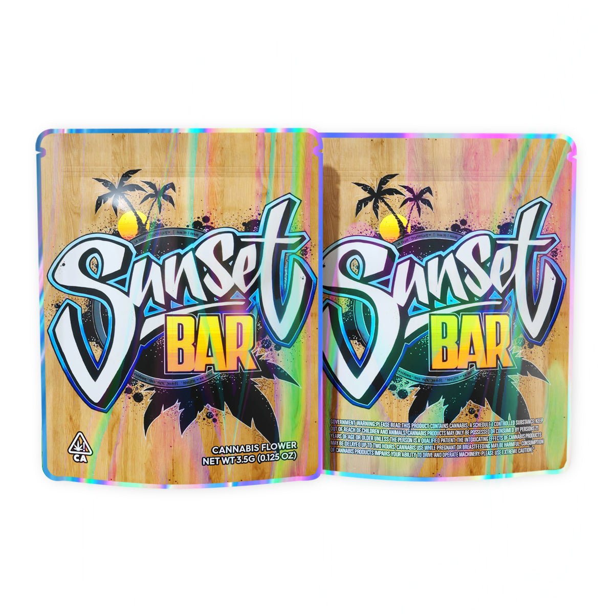 Sunset Bar Mylar Bags 3.5 Grams