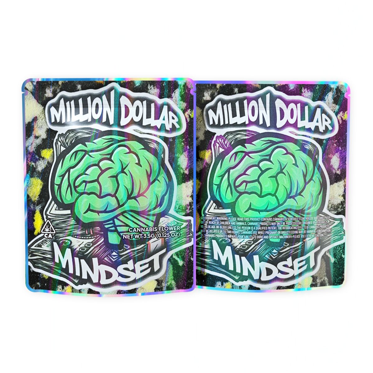 Million Dollar Mindset Mylar Bags 3.5 Grams