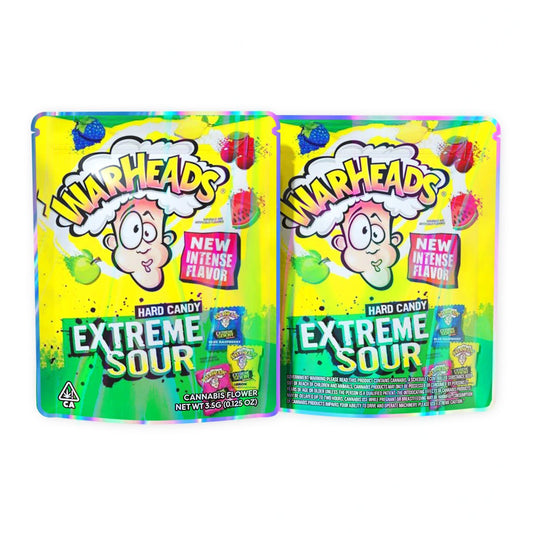 Warheads Extreme Sour Hard Candy Mylar Bags 3.5 Grams