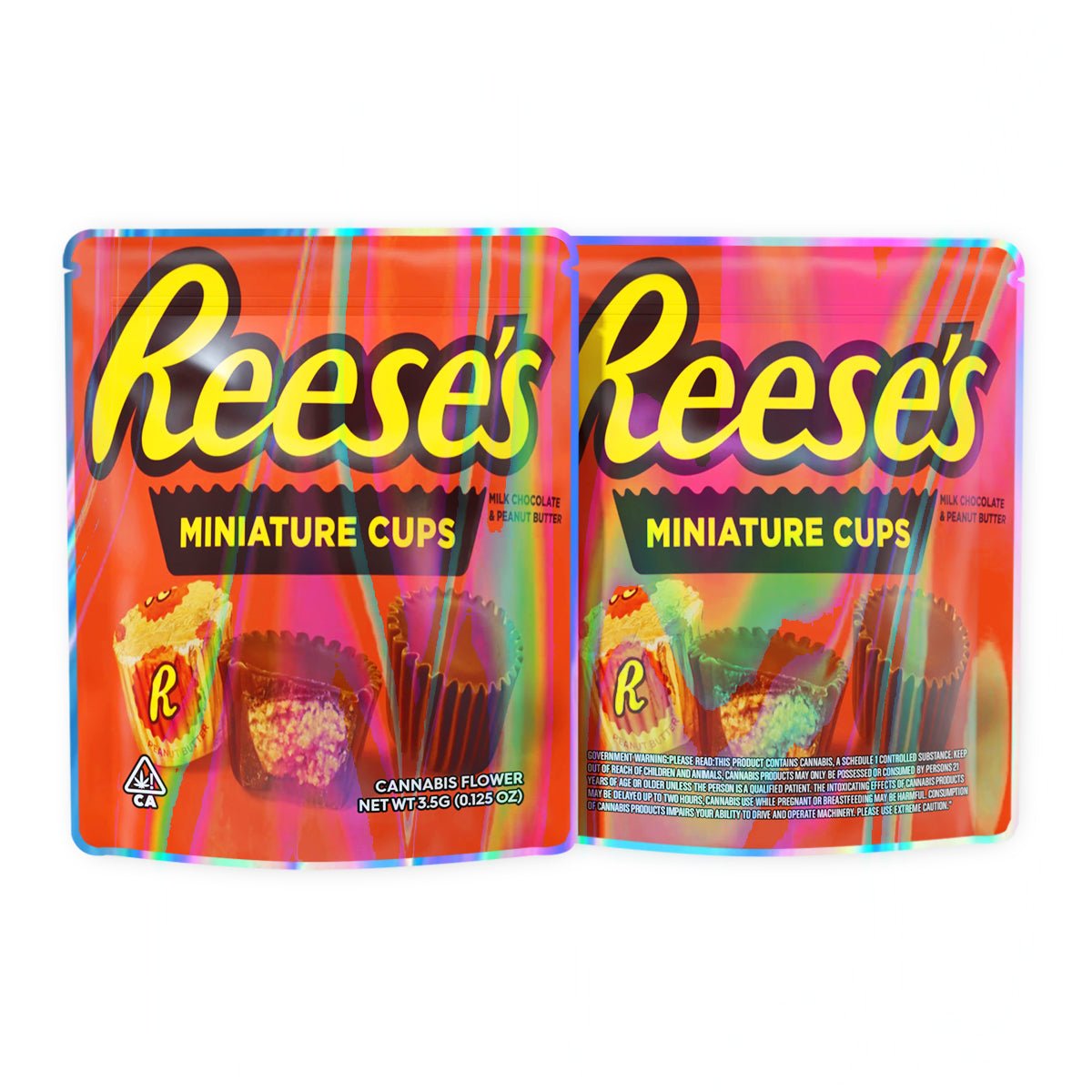 Reese's Chocolate Miniature Cups Mylar Bags 3.5 Grams