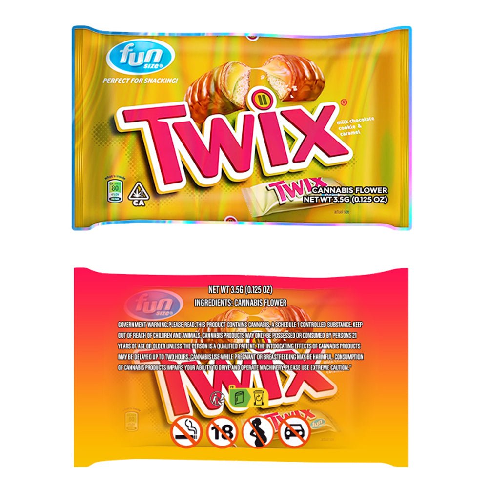 Twix Cookie Bars Mylar Bags 3.5 Grams