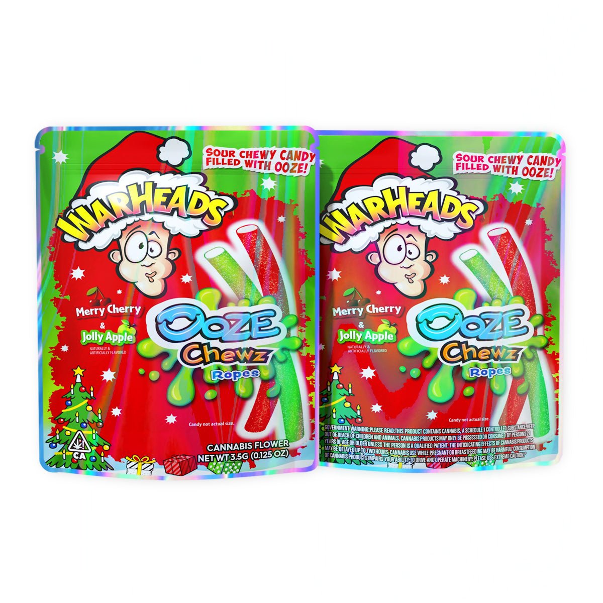 Warheads OOZE Chewz Ropes Mylar Bags 3.5 Grams