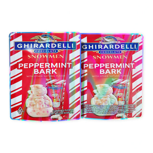 Chirardelli Snowman Chocolate Mylar Bags 3.5 Grams