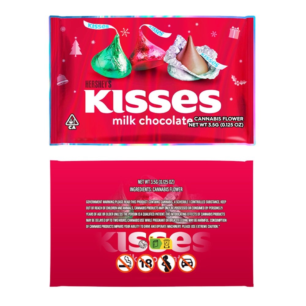 Hersheys Kisses Milk Chocolate Mylar Bags 3.5 Grams