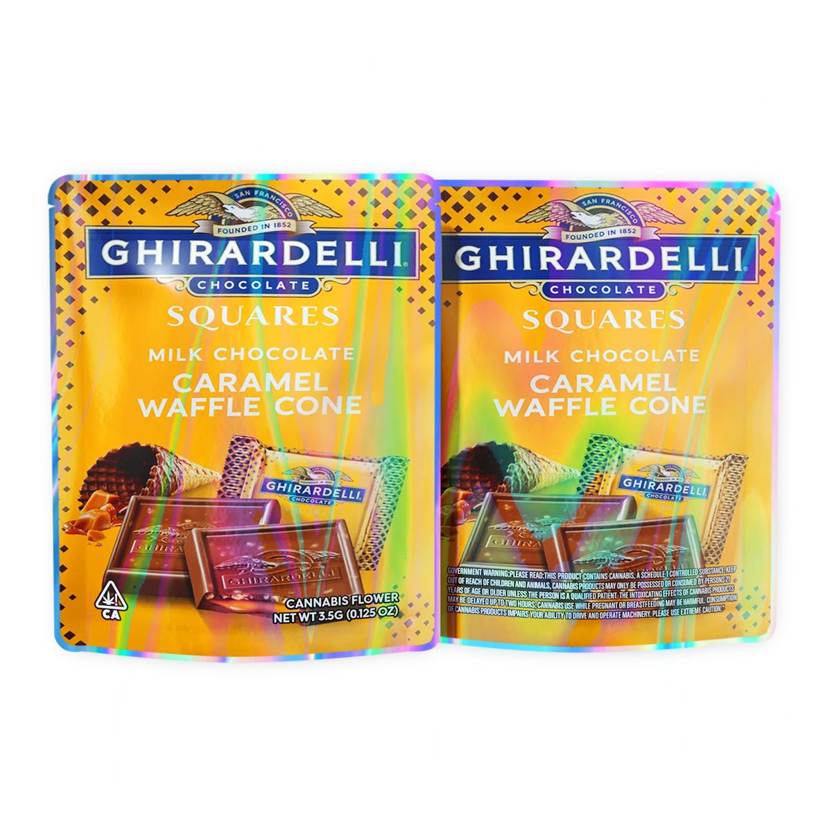 Chirardelli Milk Chocolate Mylar Bags 3.5 Grams