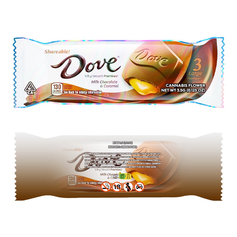 Dove Milk Chocolate & Caramel Mylar Bags 3.5 Grams