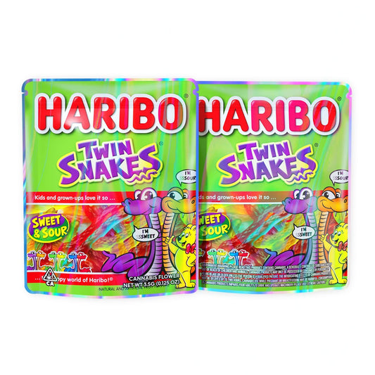 Haribo Twin Snakes Mylar Bags 3.5 Grams