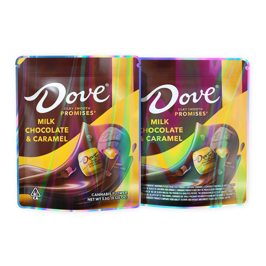 Dove Milk Chocolate & Caramel Mylar Bags 3.5 Grams