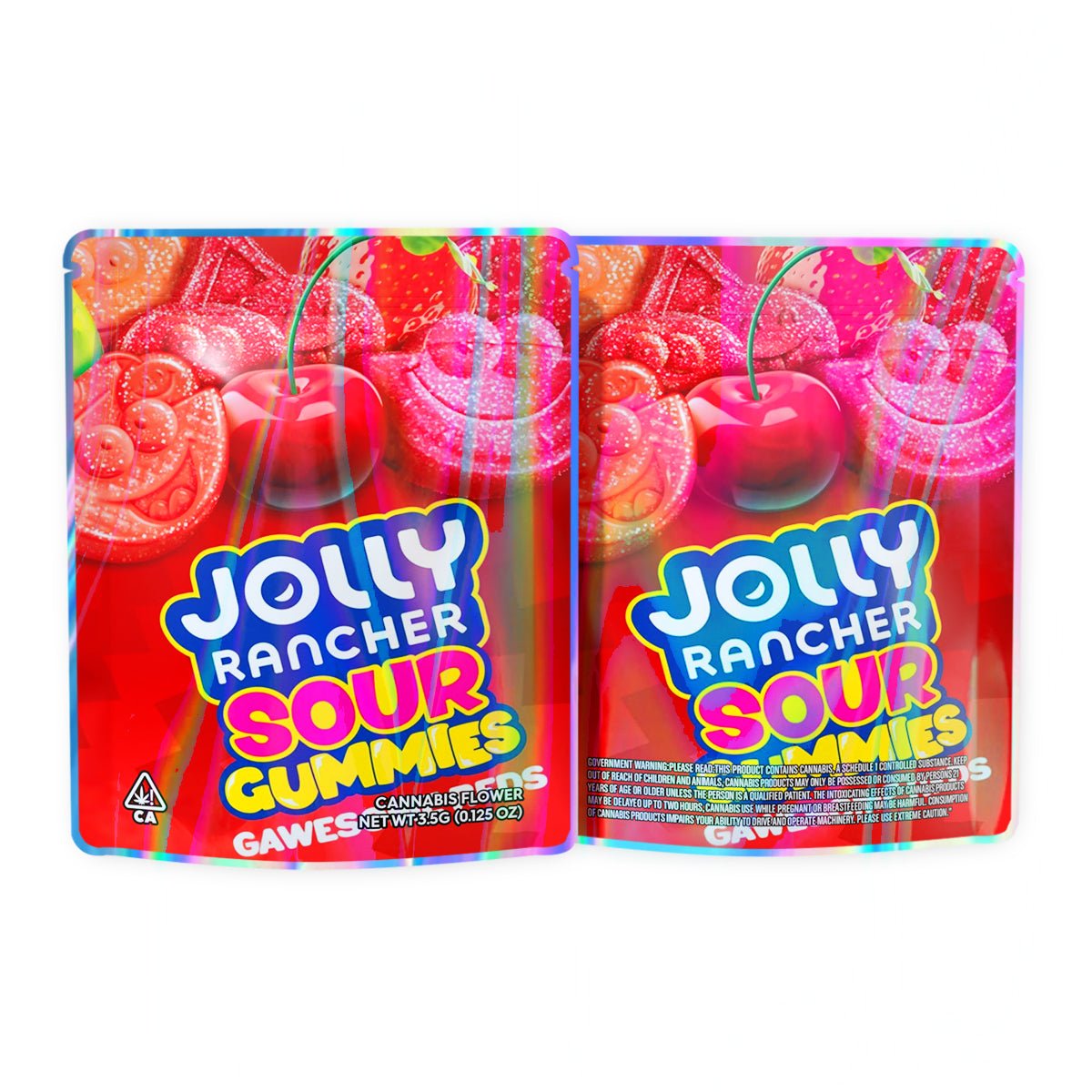 Jolly Rancher Sour Gummies Mylar Bags 3.5 Grams