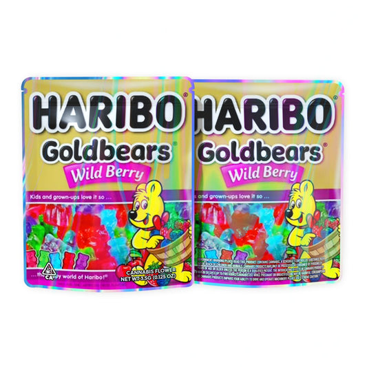 Haribo Goldbears Wild Berry Mylar Bags 3.5 Grams