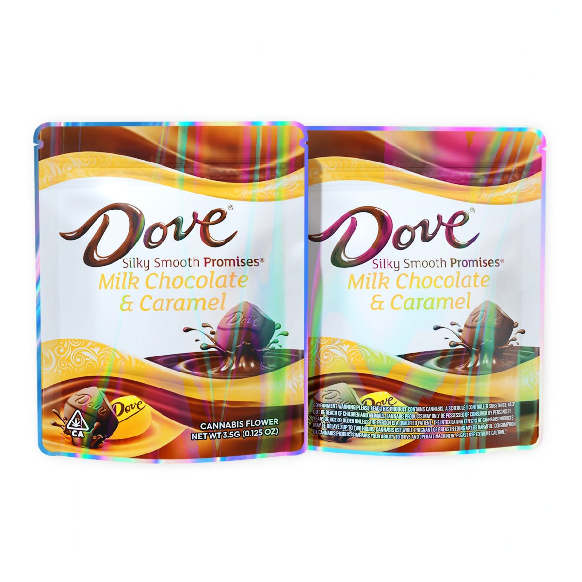 Dove Milk Chocolate & Caramel Mylar Bags 3.5 Grams