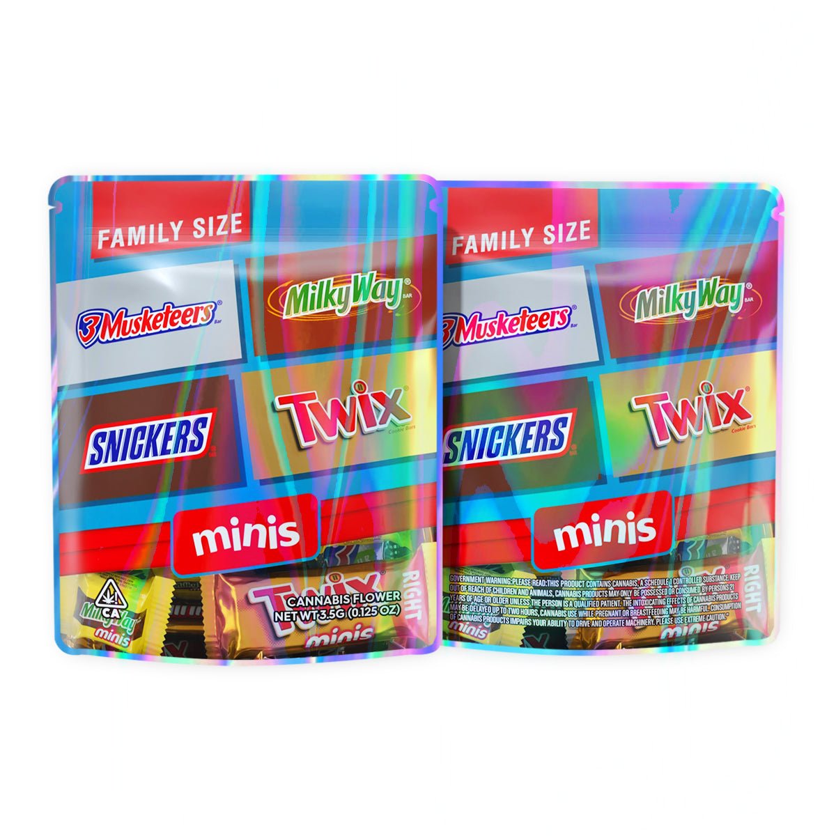 Snickers Milky Way Mylar Bags 3.5 Grams