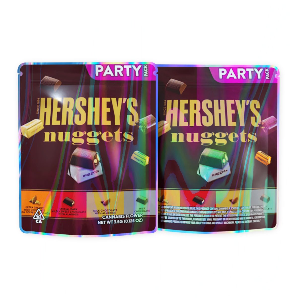 Hershey's Nuggets Chocolate Mylar Bags 3.5 Grams