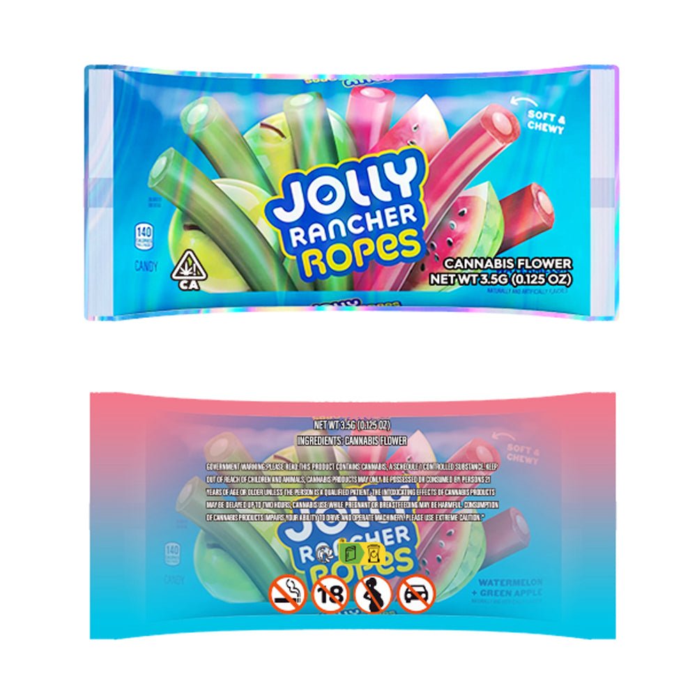 Jolly Rancher Ropes Mylar Bags 3.5 Grams