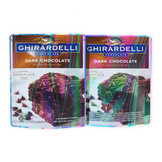 Ghirardelli Dark Chocolate Mylar Bags 3.5 Grams