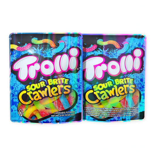 Trolli Sour Brite Crawlers Mylar Bags 3.5 Grams