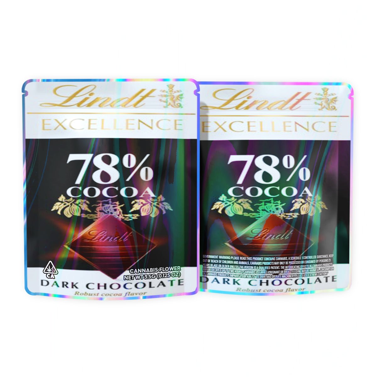 Lindt Chocolate Mylar Bags 3.5 Grams