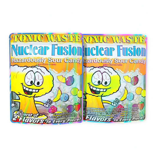 Toxic Waste Nuclcar Fusion Sour Candy Mylar Bags 3.5 Grams