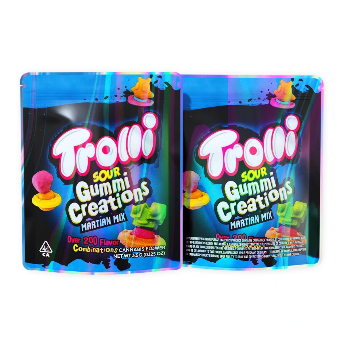 Trolli Sour Gummi Creations Mylar Bags 3.5 Grams