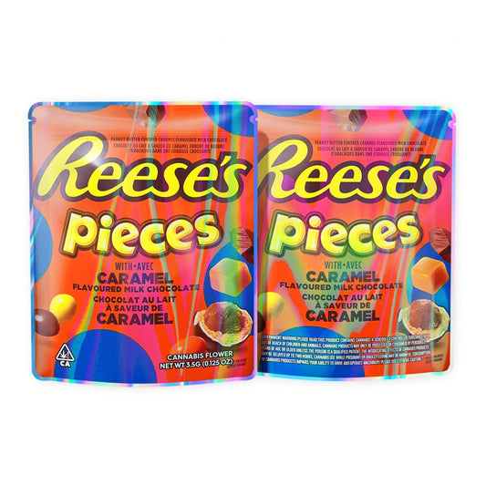 Reese's Pieces Caramel Milk Chocolate Mylar Bags 3.5 Grams