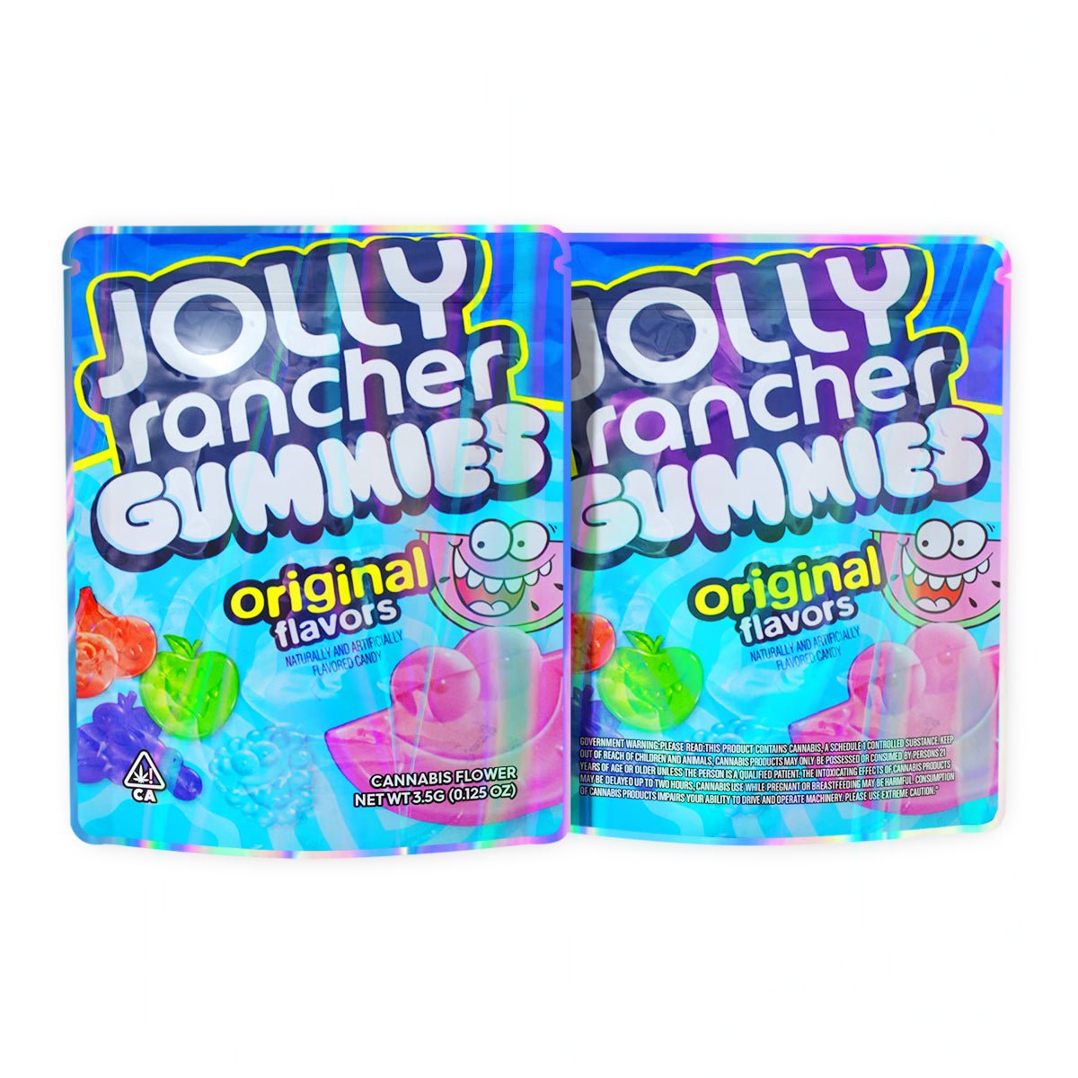 Jolly Rancher Gummies Original Flavors Mylar Bags 3.5 Grams