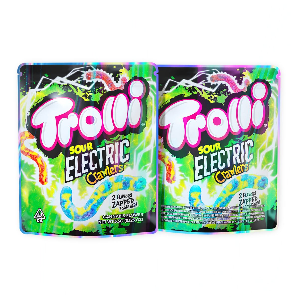 Trolli Sour Electric Crawlers Mylar Bags 3.5 Grams