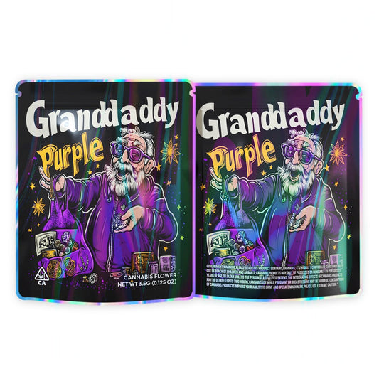 Granddaddy Purple Mylar Bags 3.5 Grams