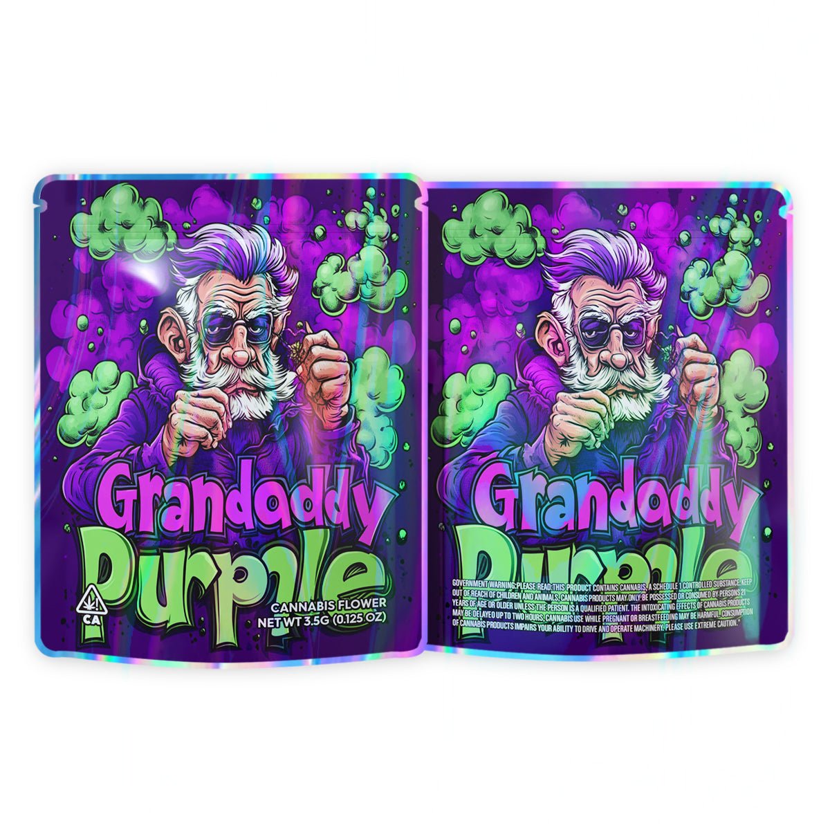 Granddaddy Purple Weed Mylar Bags 3.5 Grams