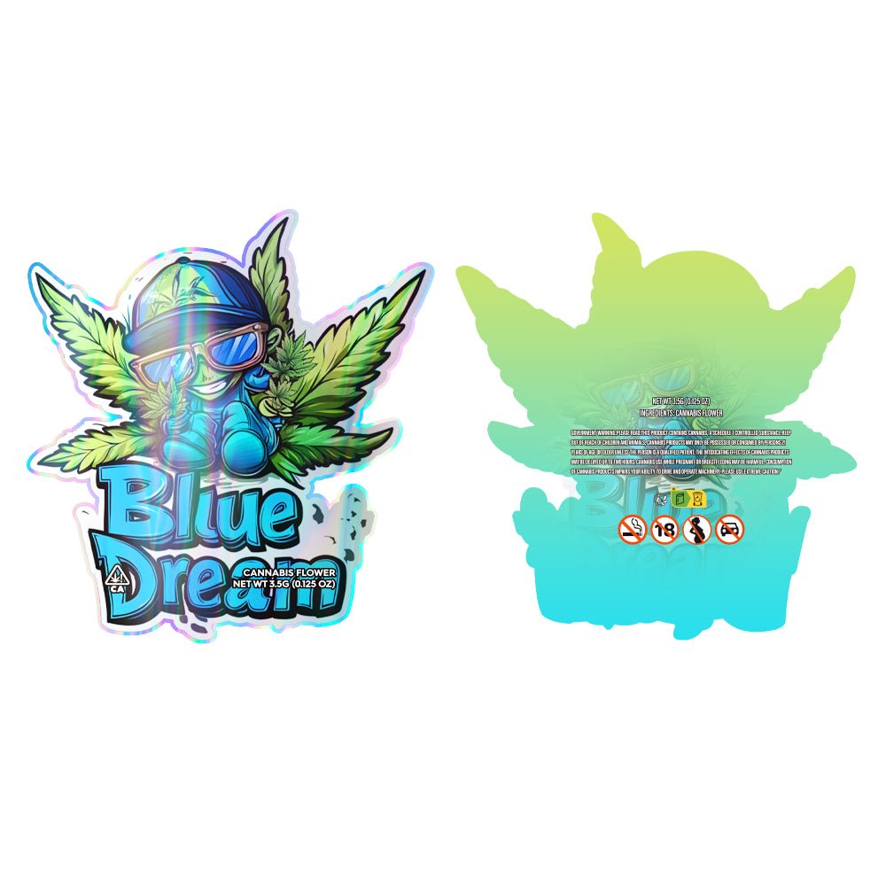 Blue Dream Mylar Bags 3.5 Grams