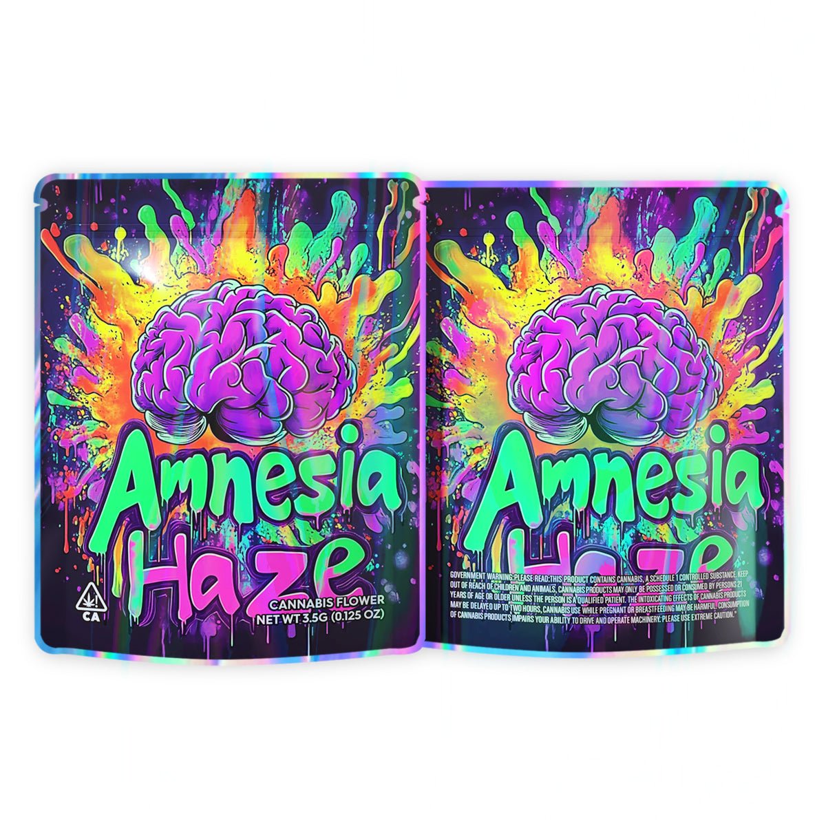 Amnesia Haze 3.5G Mylar Bags