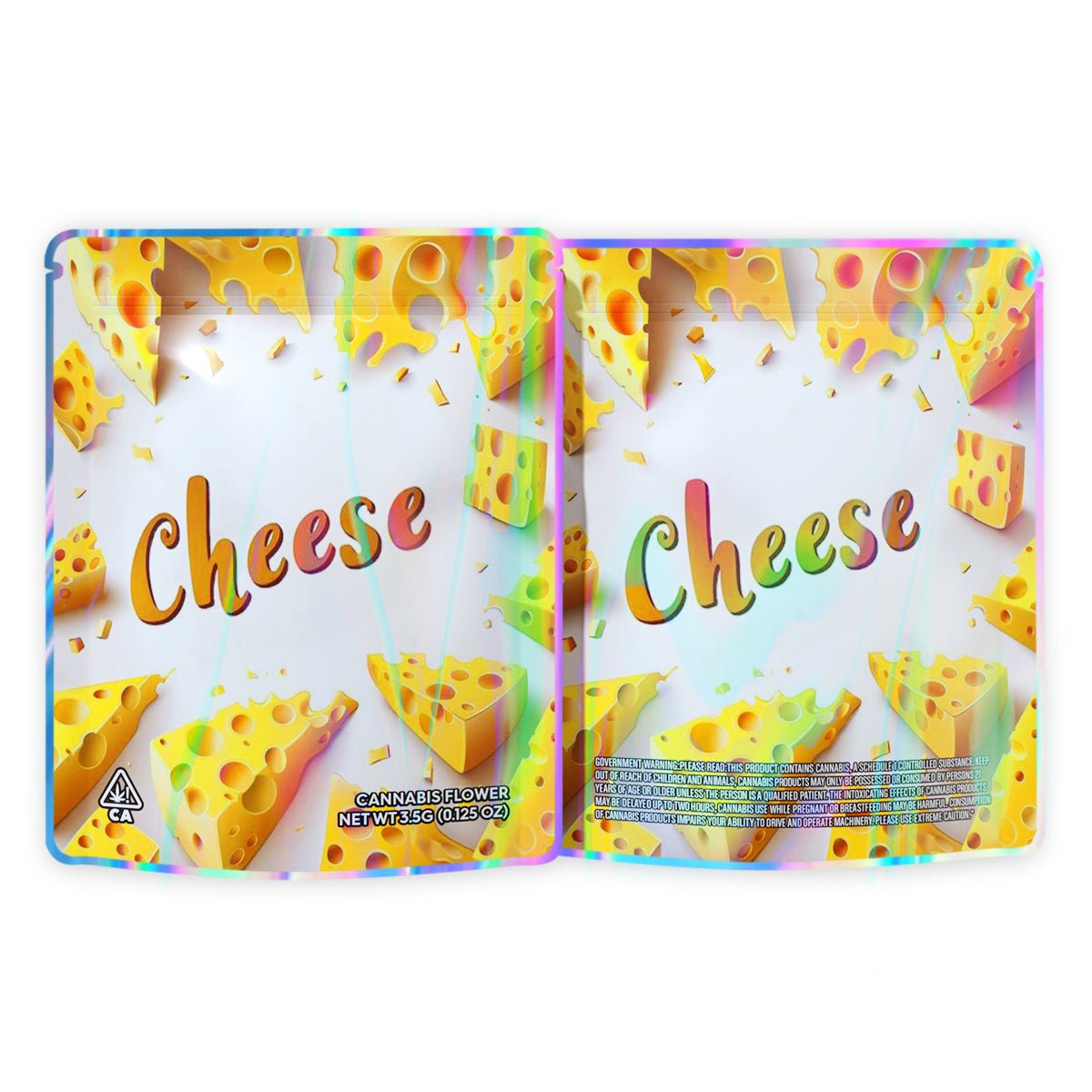 Cheese Mylar Bags 3.5 Grams