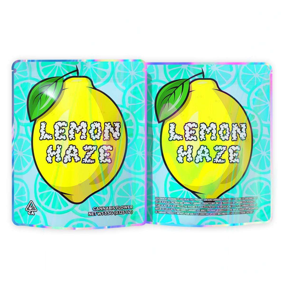 Lemon Haze Mylar Bags 3.5 Grams